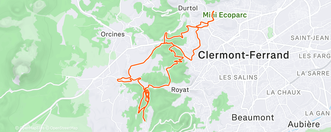 Map of the activity, Afternoon E-Mountain Bike Ride