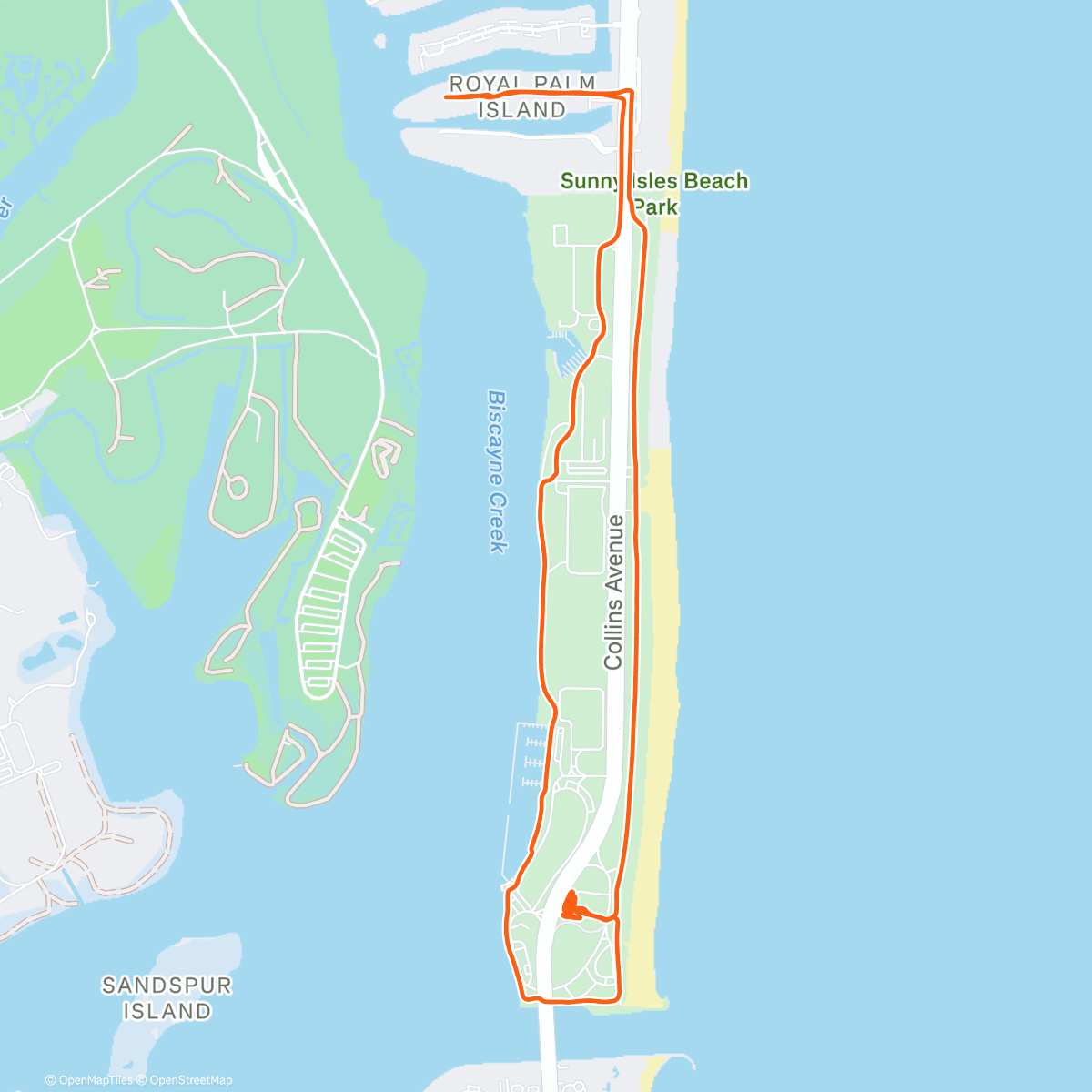 Map of the activity, Haulover Pump