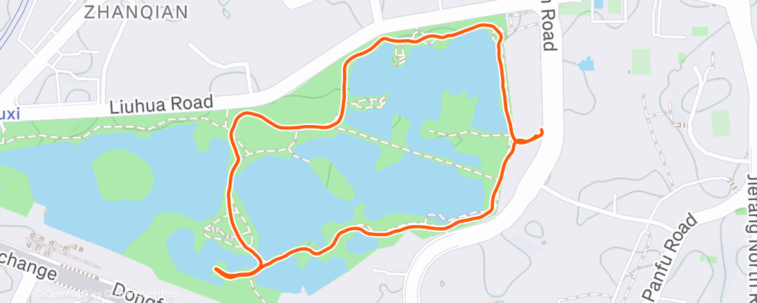 Map of the activity, Morning Run