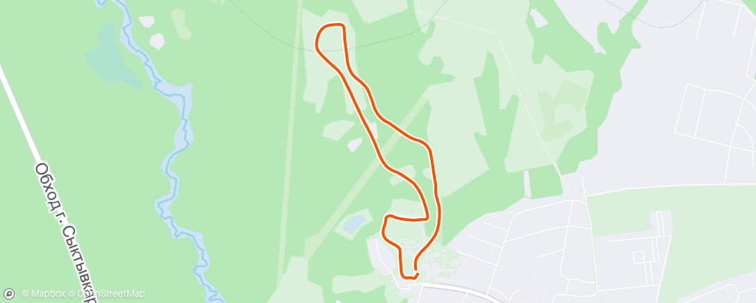 Map of the activity, Северный лыжный заезд (утро)