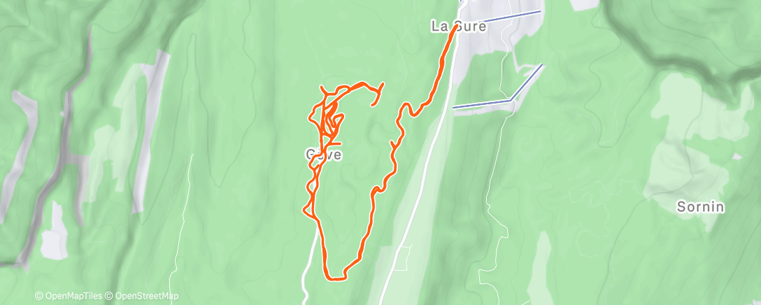 Map of the activity, Ski skate Autrans la Sure accompagner Alim en luge