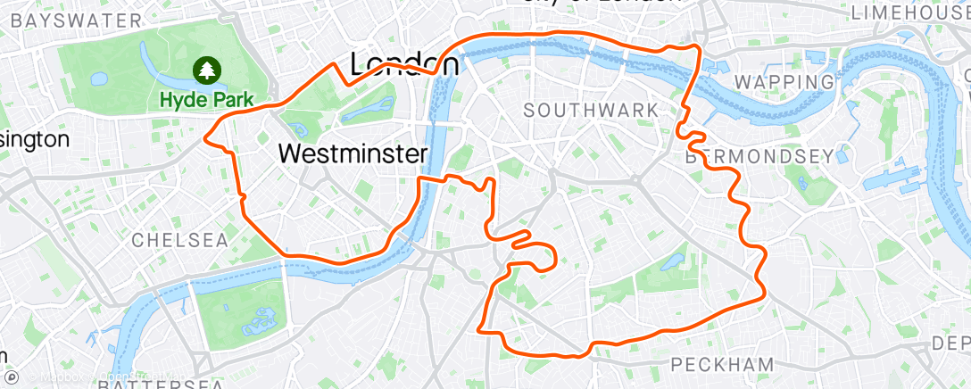 Map of the activity, Zwift - 2 x 30' in London