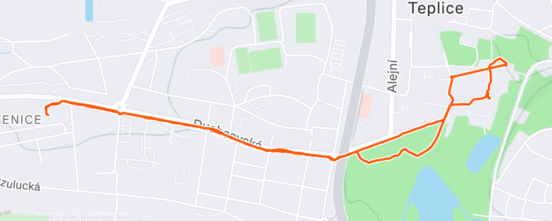 Map of the activity, Afternoon Walk