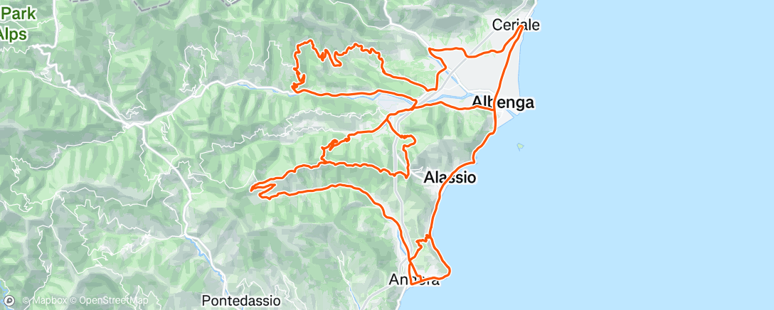 Map of the activity, Laigueglia P7