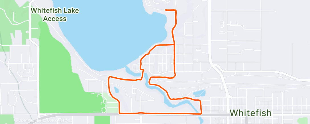 Map of the activity, Morning Run