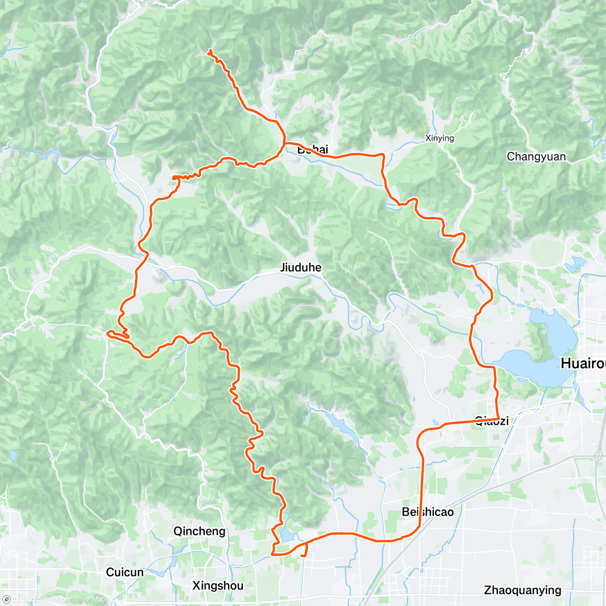 Map of the activity, 探南铁路，尿下苑村