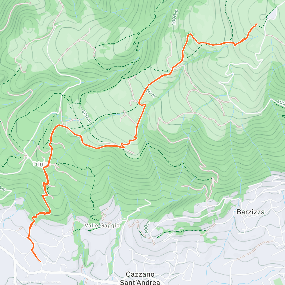 Map of the activity, Morning Walk