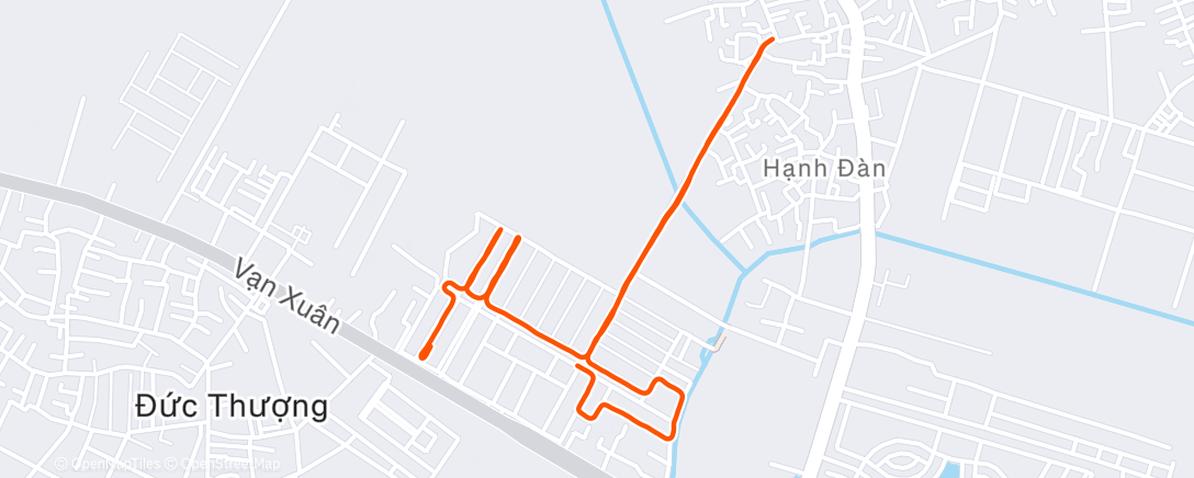 Map of the activity, Morning Run