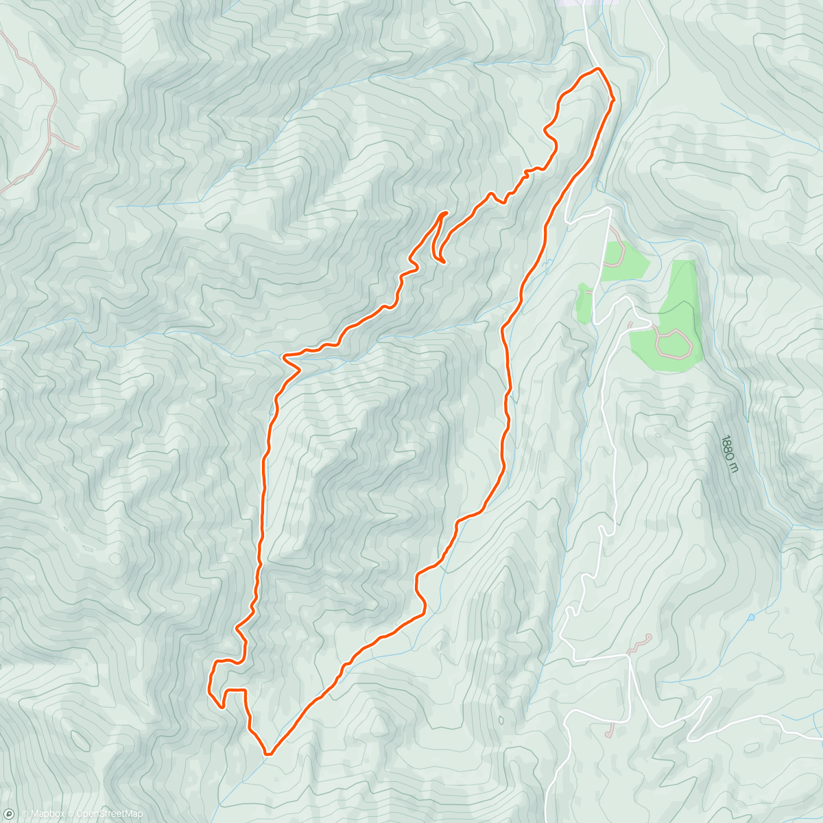 Map of the activity, 90% snow with 10% dirt.