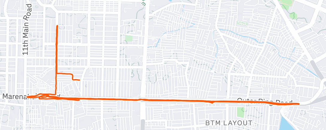 Map of the activity, Morning Run