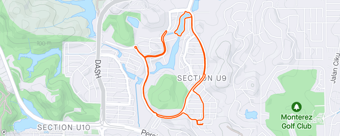 Map of the activity, Run1 Wk21