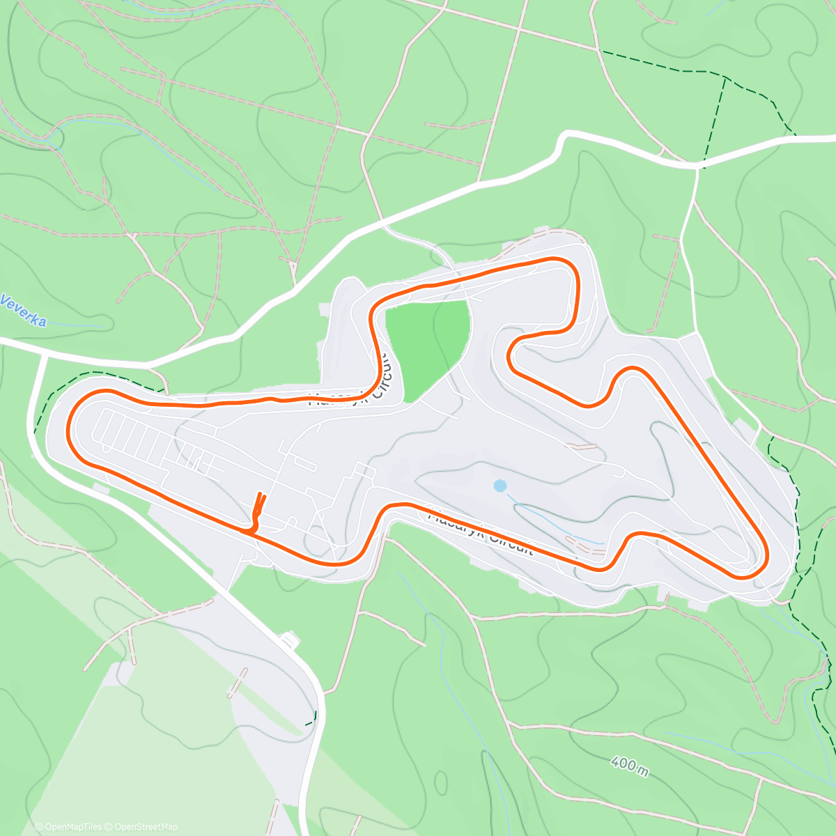 Map of the activity, Xmas hike