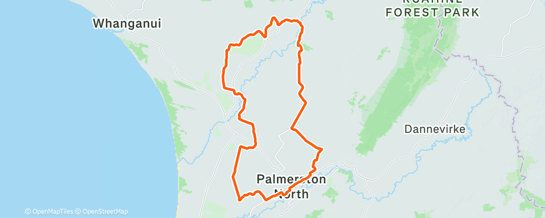 Map of the activity, Lunch Ride