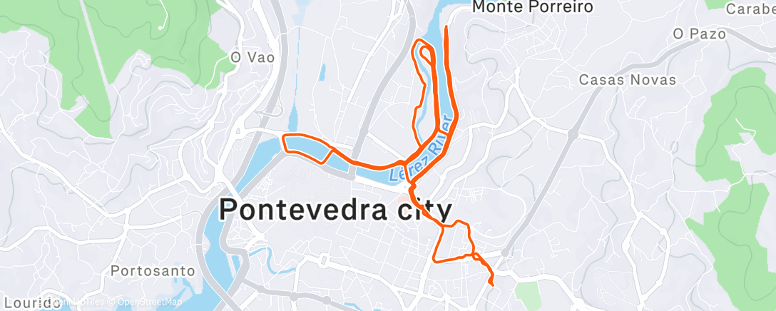 Map of the activity, Carrera a la hora del almuerzo