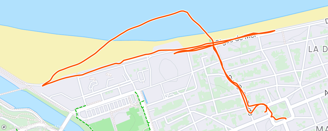 Map of the activity, Leg stretch after an early start