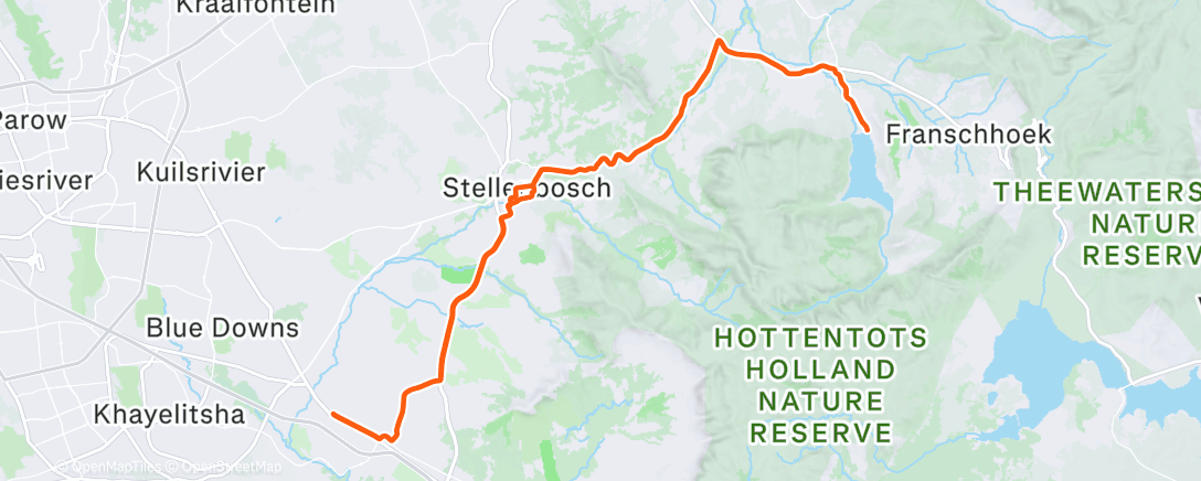 Map of the activity, Morning Ride
