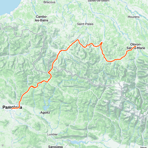 Pamplona - Oloron | 155.4 km Road Cycling Route on Strava