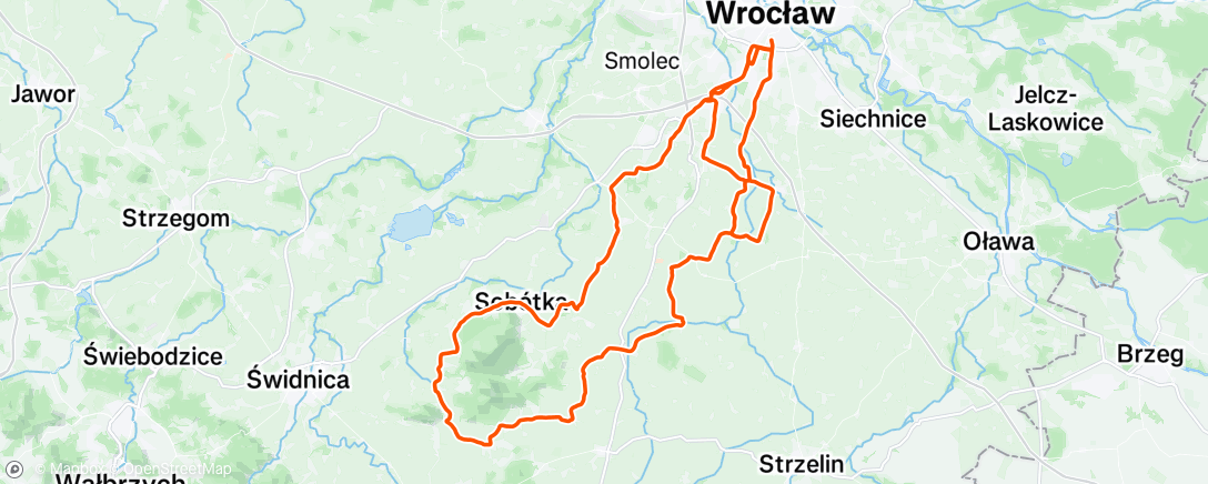 Map of the activity, Morning Gravel Ride