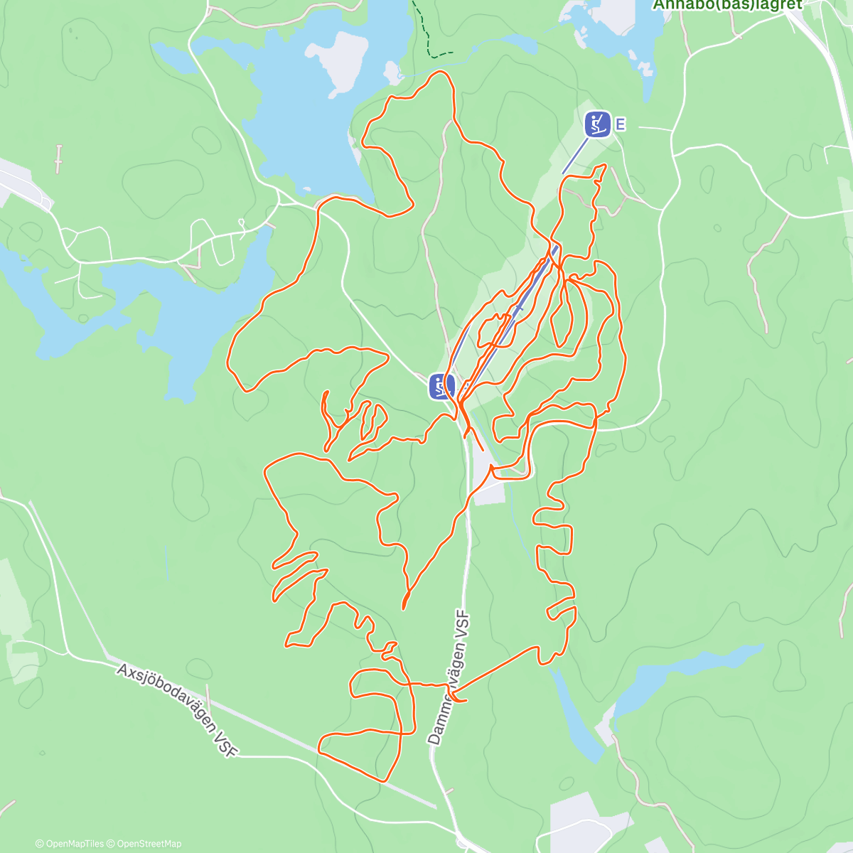 Map of the activity, Slow Trail Running Kilsbergen på SUS✨