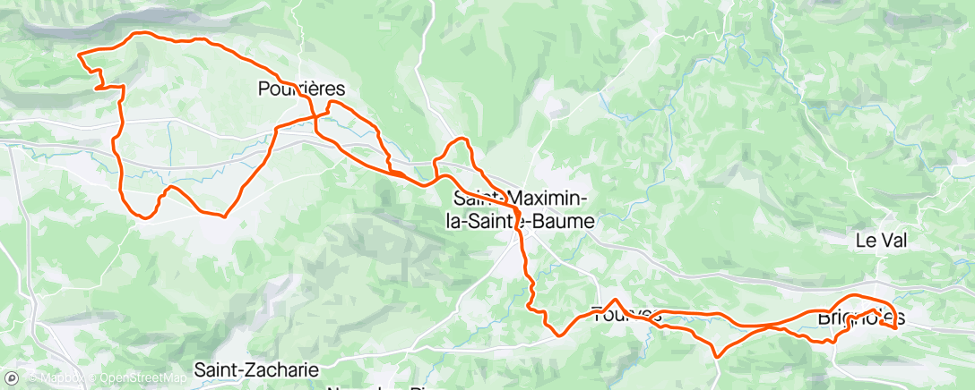 Map of the activity, Sortie vélo le matin vct