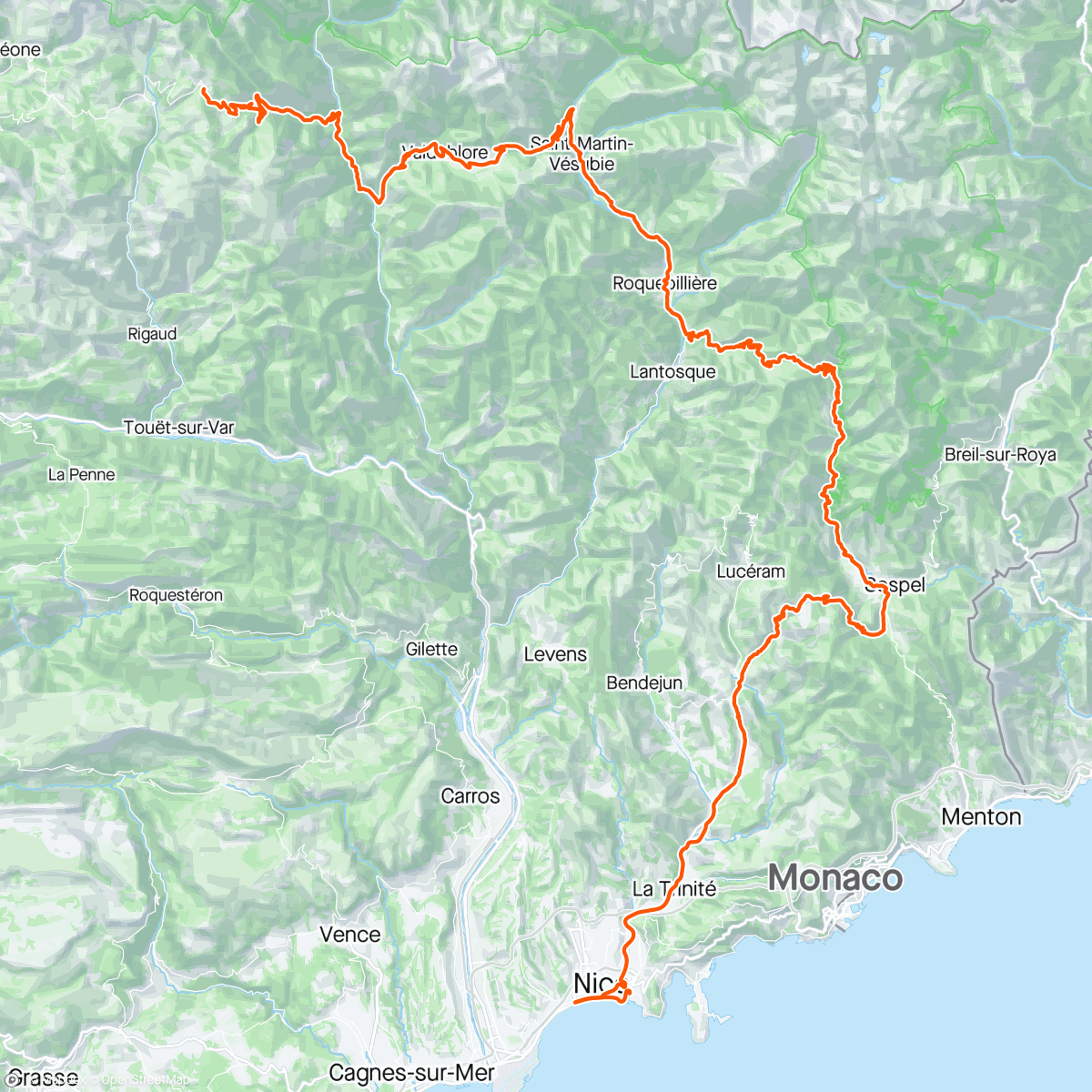 Map of the activity, Stage 20 tdf