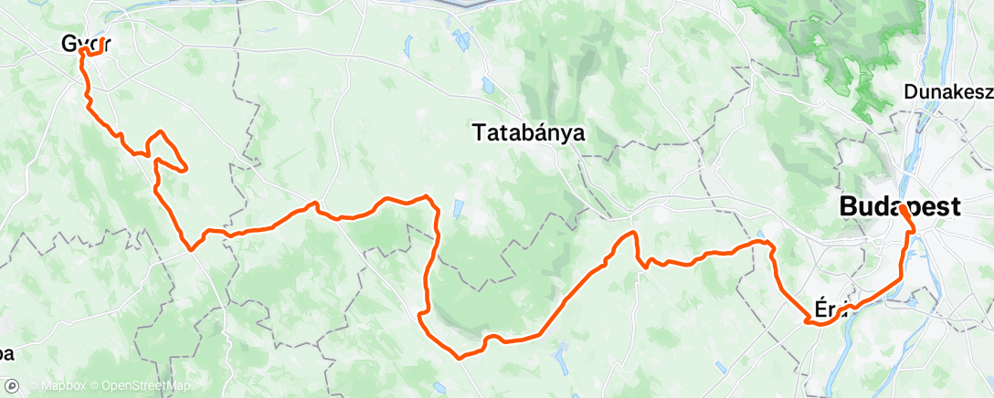 Map of the activity, Lunch Ride