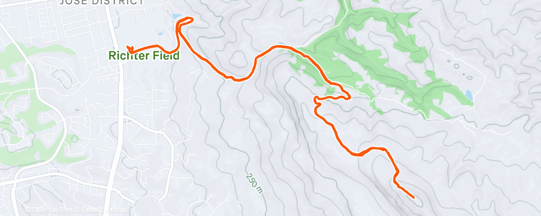 Map of the activity, Morning Hike