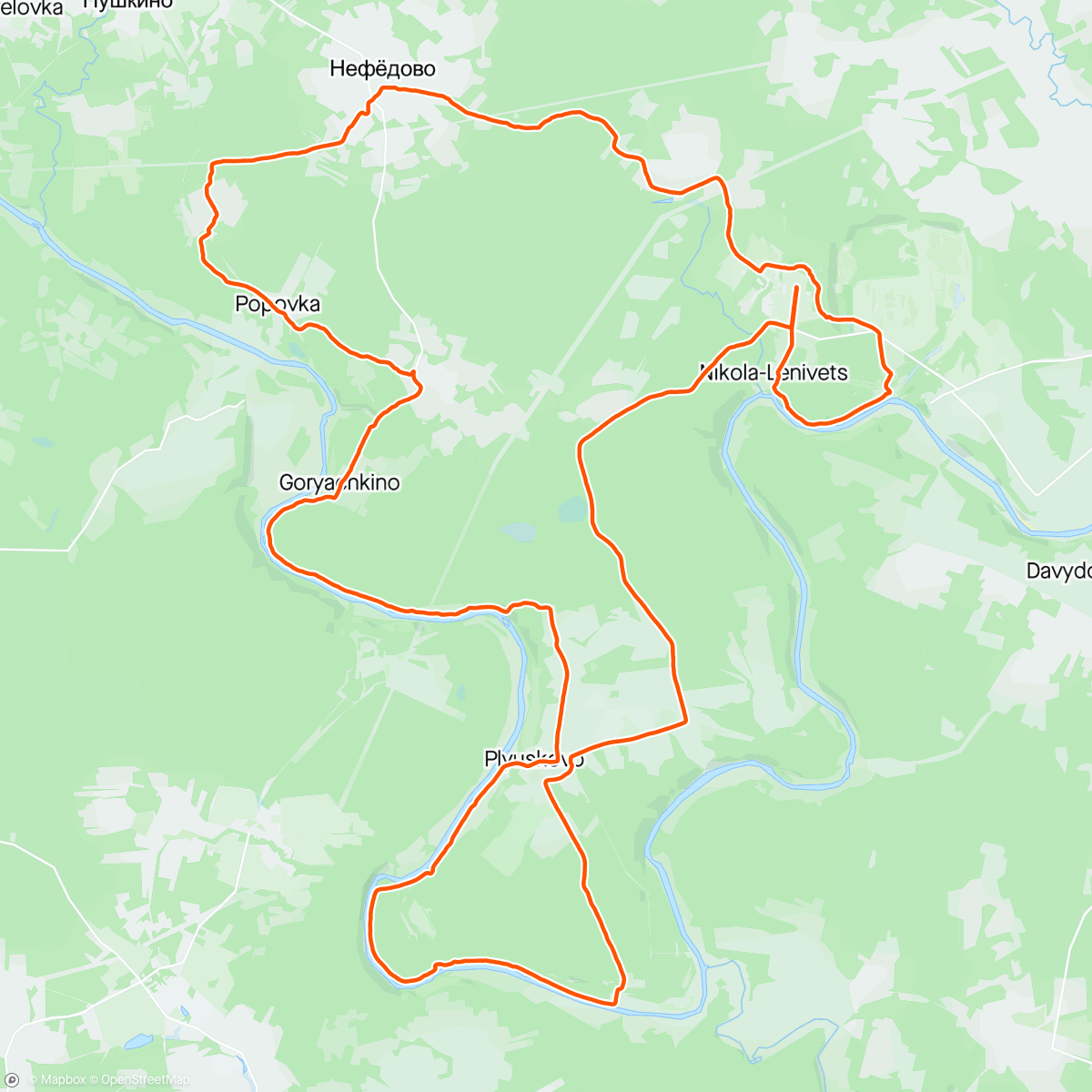Map of the activity, SMF trail60