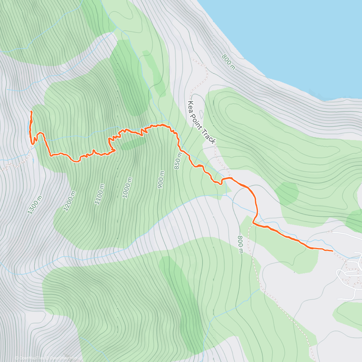 Map of the activity, Sealy Tarn track @ Aoraki Mt Cook