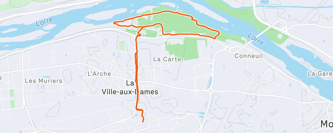 Карта физической активности (Trail dans l'après-midi)