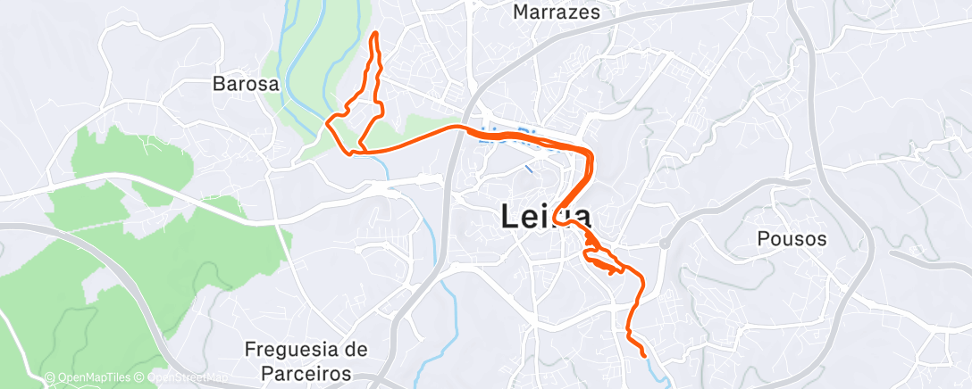 Map of the activity, Corrida da hora do almoço