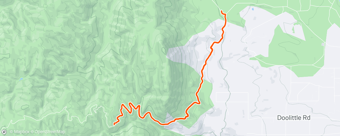 Map of the activity, Mt Herman Road