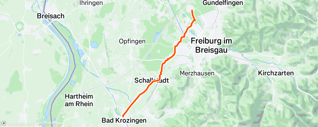 Map of the activity, Gravel-Fahrt am Nachmittag