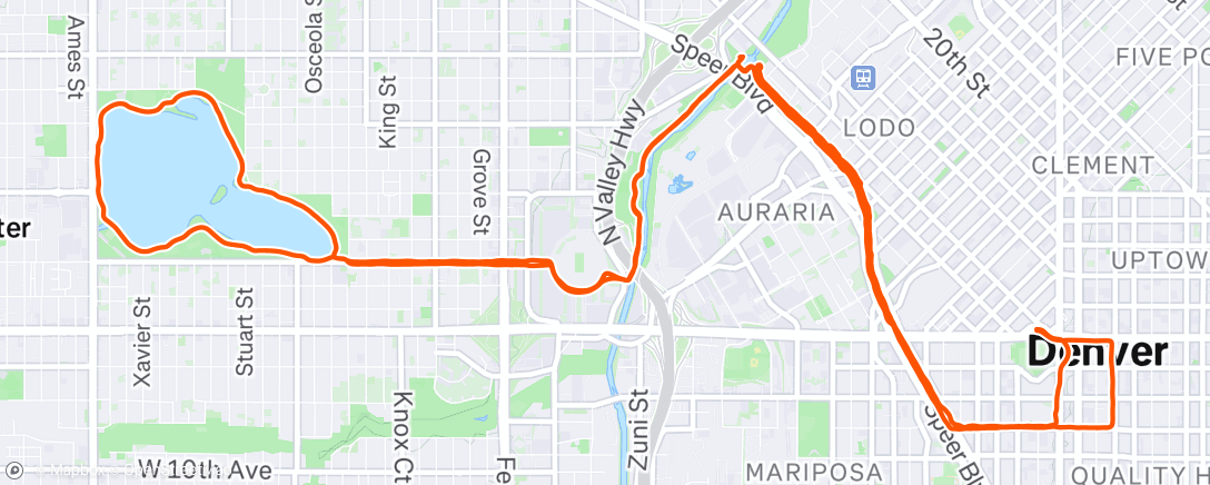 Map of the activity, Brooks + REI run at Outside Festival