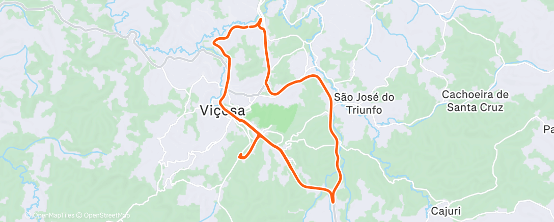 Map of the activity, Evening Ride
