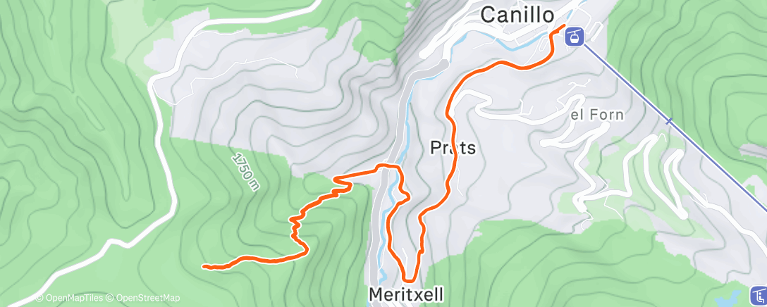 Map of the activity, Morning Run