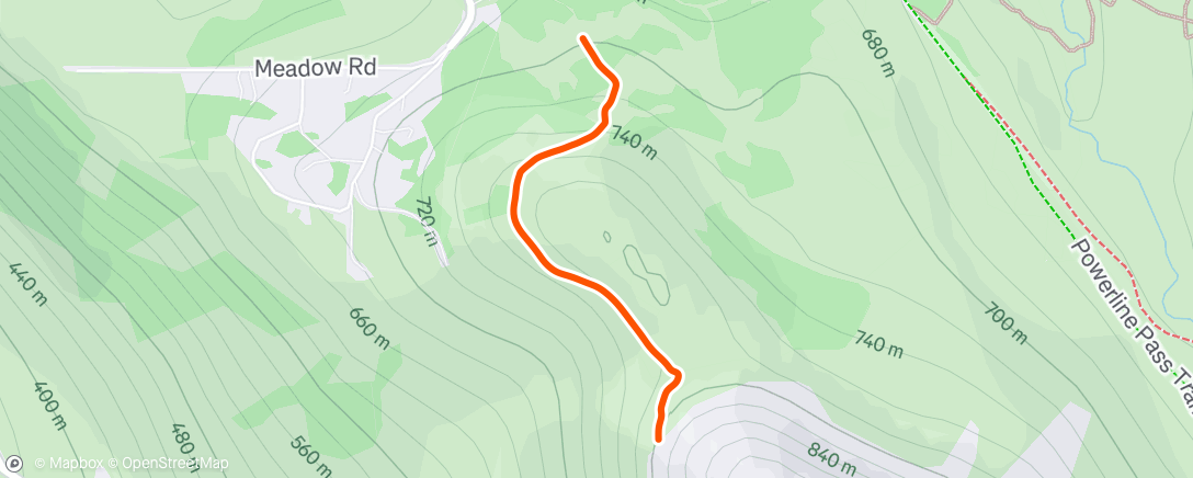 Map of the activity, Morning Hike