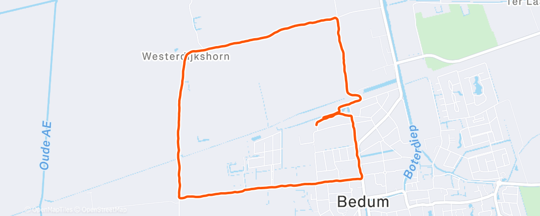 Map of the activity, Namiddagloop