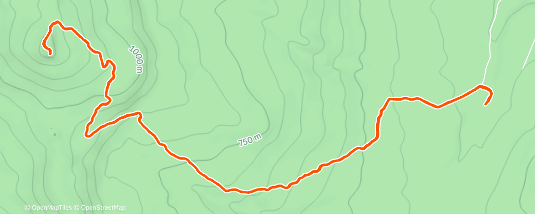 Map of the activity, Winter Hump