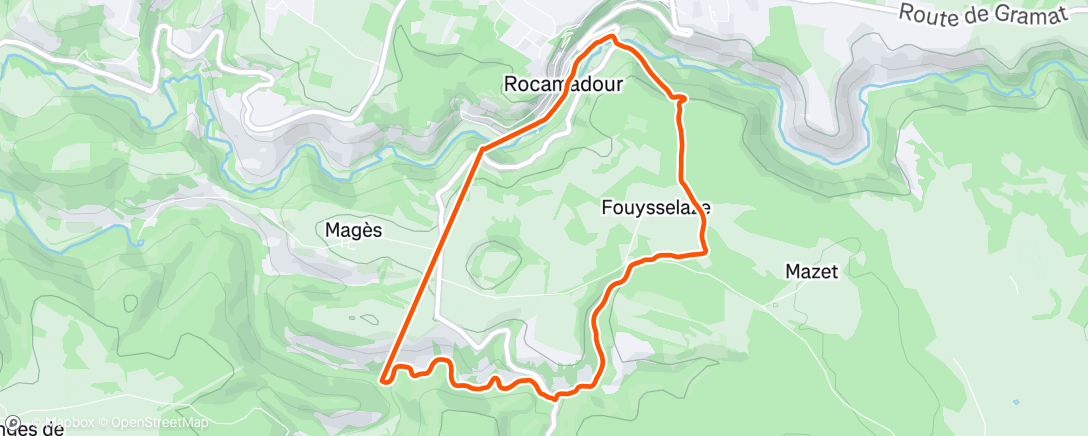 Map of the activity, Trail le matin