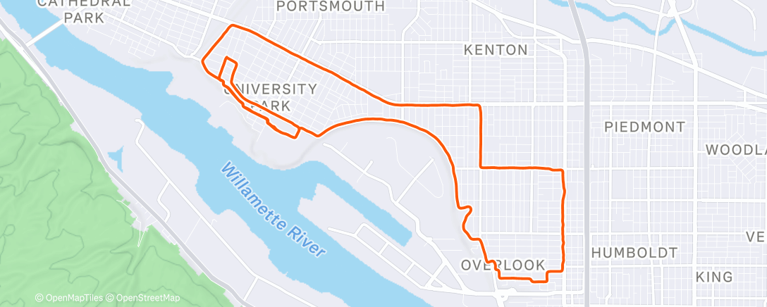 Карта физической активности (Afternoon Run)