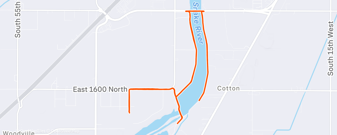 Map of the activity, Morning Run