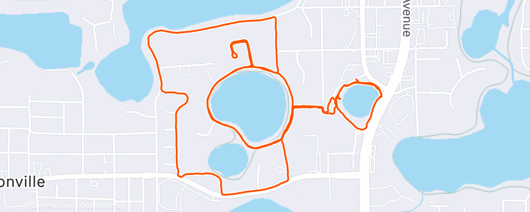 Map of the activity, Lunch Run