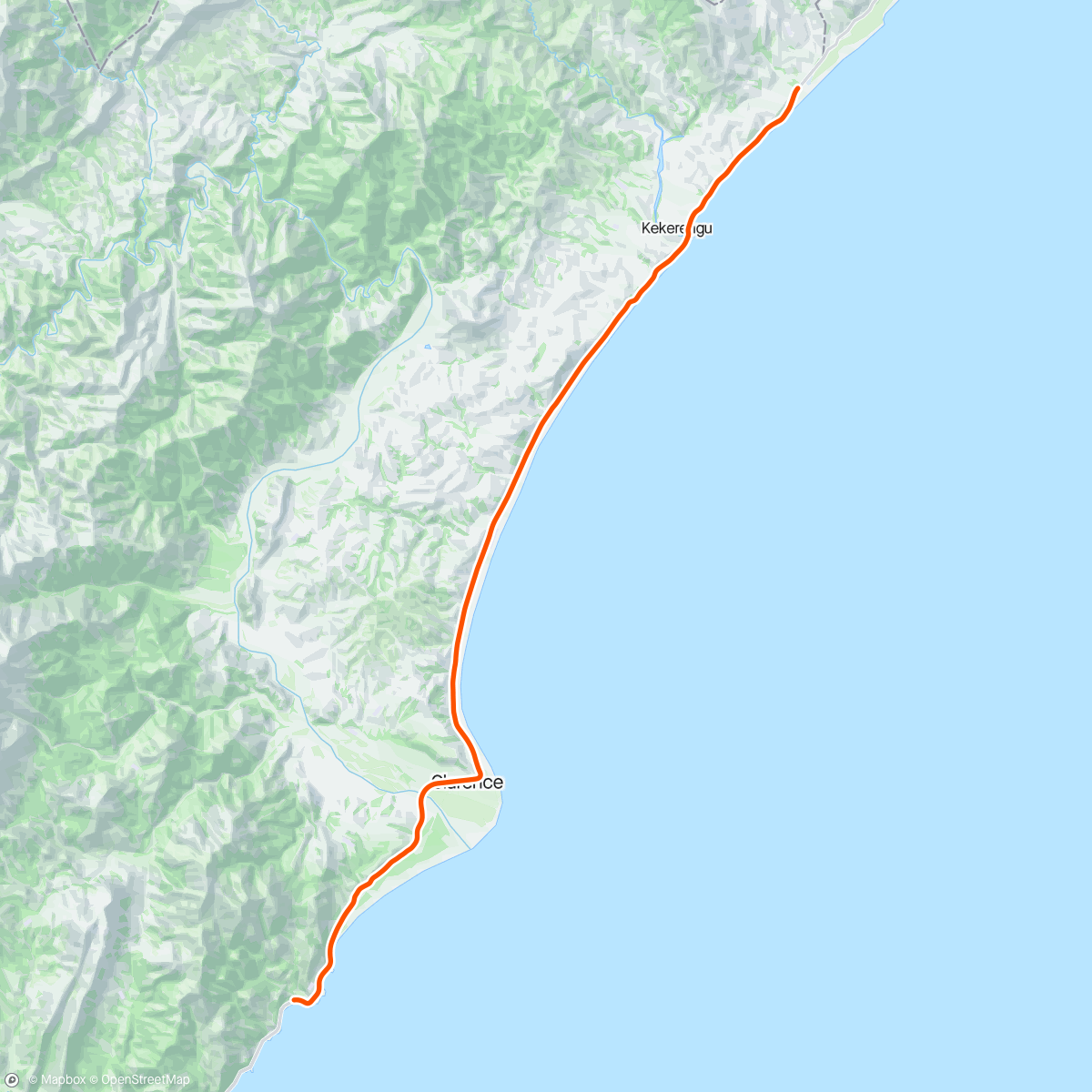 Map of the activity, Kinomap - Kaikoura Coast Pt 3