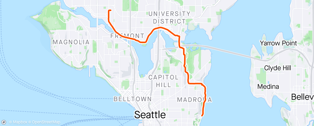 Map of the activity, The ride to the ride