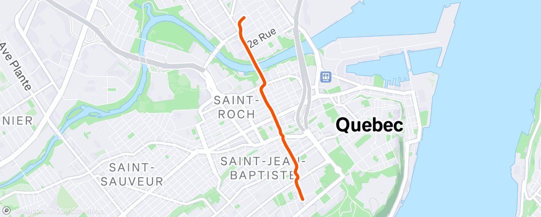Map of the activity, Afternoon Run
