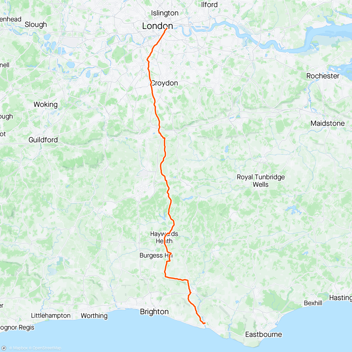 Map of the activity, Paris to London Day 3 - The Final Leg!