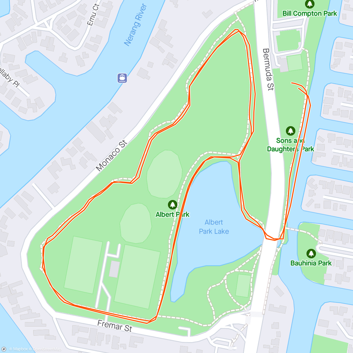 Map of the activity, 150tth Different parkrun…