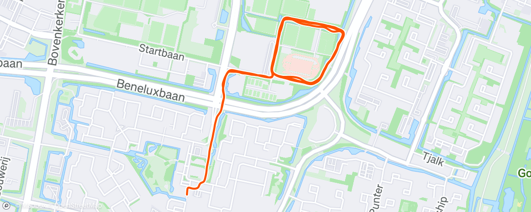 Map of the activity, Ochtendloop