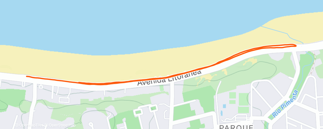 Map of the activity, Corrida matinal